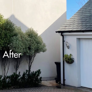 House wall exterior cleaning